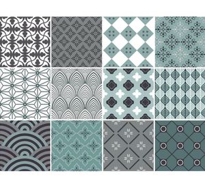 Vinilo adhesivo 15x15 cm transparente menta 12 unidades