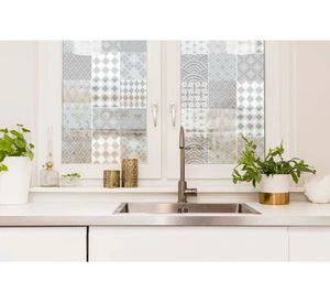 Vinilo adhesivo 15x15 cm transparente menta 12 unidades