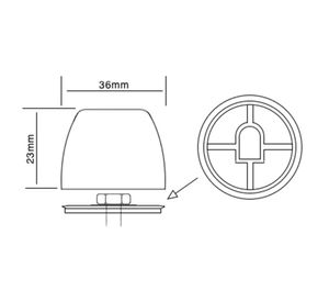 Tapa 23 mm Corsovalv