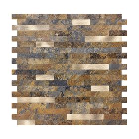 Mosaico vinílico 3D piedra oxidada 4 mm 29.7x29.2 cm