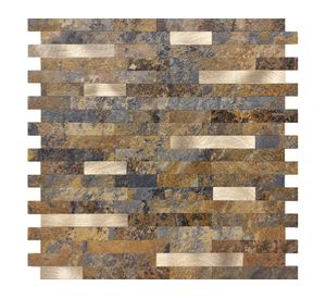 Mosaico vinílico 3D piedra oxidada 4 mm 29.7x29.2 cm