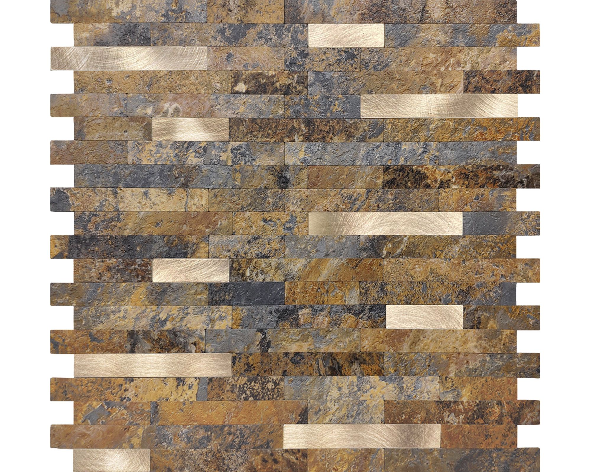 Mosaico vinílico 3D piedra oxidada 4 mm 29.7x29.2 cm