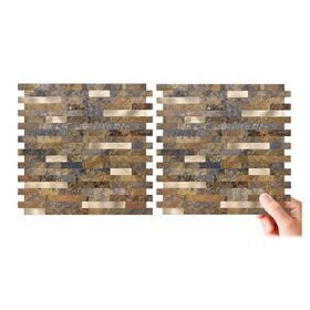 Mosaico vinílico 3D piedra oxidada 4 mm 29.7x29.2 cm