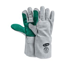 Guante descarne refuerzo blanco/verde EPP