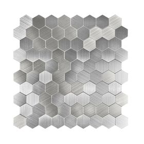 Mosaicos 29.1x28.6 cm Hexágono metálico