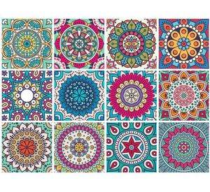 Vinilo adhesivo 15x15 cm Mandala 12 unidades