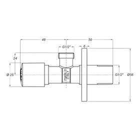 Llave angular 1/2'' push HE Bonomini