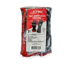 Guante látex industrial negro 7 pares EPP