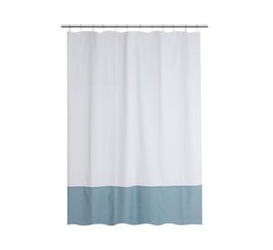 Cortina baño 180x180 cm borde aqua Cotidiana