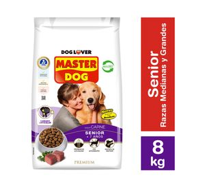 Alimento perro 8 kg Senior carne Master Dog