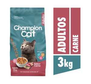 Alimento seco gatos 3 kg carne Champion Cat.