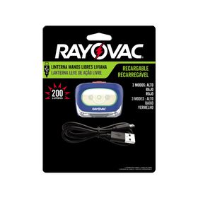 Linterna recargable USB Manos libres Rayovac