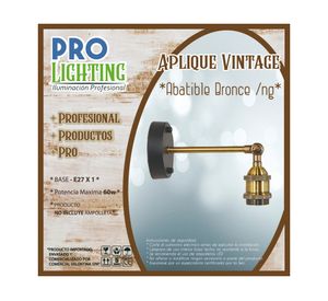 Aplique muro 1L E27 Pro-Lighting