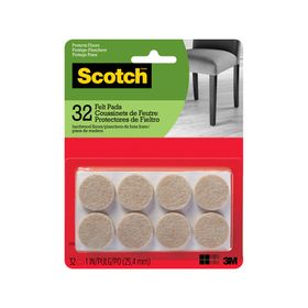 Fieltro redondo 25.4mm beige 32 unidades