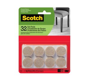 Fieltro redondo 25.4mm beige 32 unidades