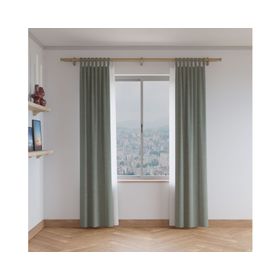 Barra para cortina doble 22/35 mm madera 160 cm natural