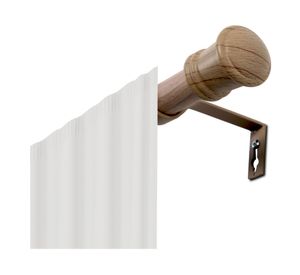 Barra cortina extensible Cotidiana Crown natural 25/28 mm 120/210 cm