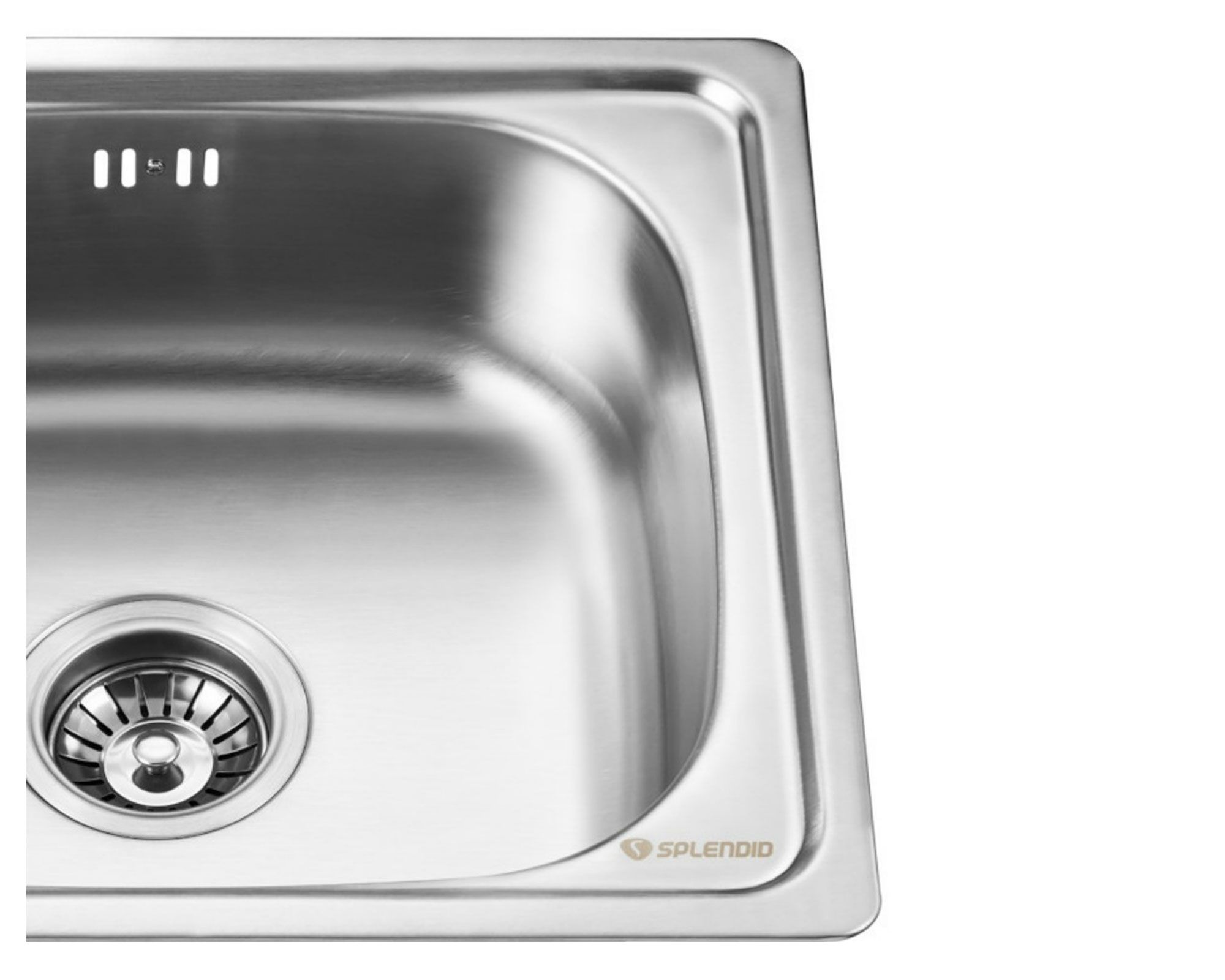 Lavaplatos Empotrado 40x46cm Gris Splendid
