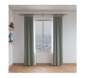 Barra para cortinas doble 22/35 mm madera 200 cm natural