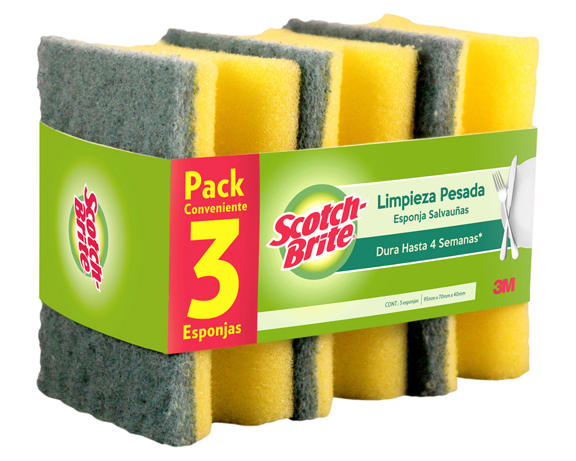 Esponja Acanalada Scotch-Brite 3 Unidades
