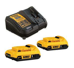 Batería 2 Ah 2 DCB203C2 B2 2 unidades + cargador Dewalt