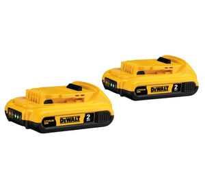 Batería 2 Ah 2 DCB203C2 B2 2 unidades + cargador Dewalt