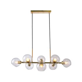 Lámpara colgar 8L E27 70's Retro globos vidrio