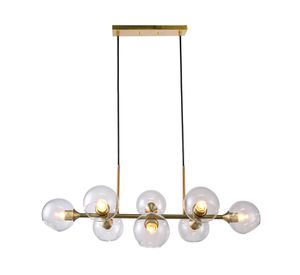 Lámpara colgar 8L E27 70's Retro globos vidrio