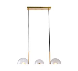 Lámpara colgar 8L E27 70's Retro globos vidrio