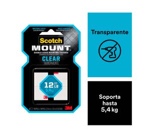 Cuadro montaje doble faz Transparente 2.54x2.54 cm 48 un.