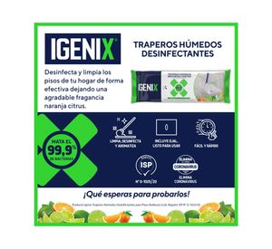 Trapero húmedo desinfectante multiuso Citrus Igenix