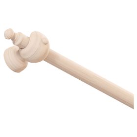 Pack barra cortina madera 22 mm x 160 cm natural