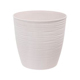 Macetero 25 cm Piedra blanco Reyplast