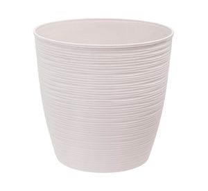 Macetero 25 cm Piedra blanco Reyplast