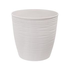 Macetero 33 cm Piedra blanco Reyplast