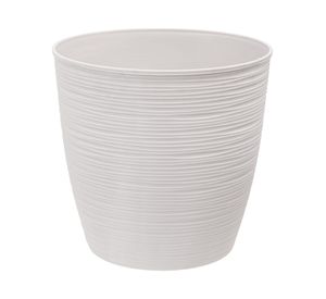 Macetero 33 cm Piedra blanco Reyplast