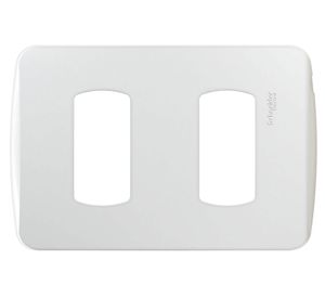 Placa 2 Módulos Miluz blanco Schneider