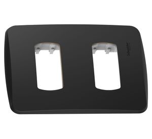 Tapa doble Miluz metal grafito Schneider Electric
