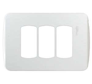 Placa 3 Módulos Miluz blanco Schneider