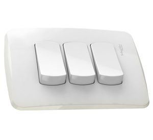 Placa armada con interruptor triple 16A 9/32 blanco Schneider