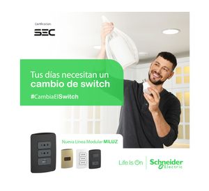 Placa armada con interruptor doble 16A 9/15 dorado Schneider