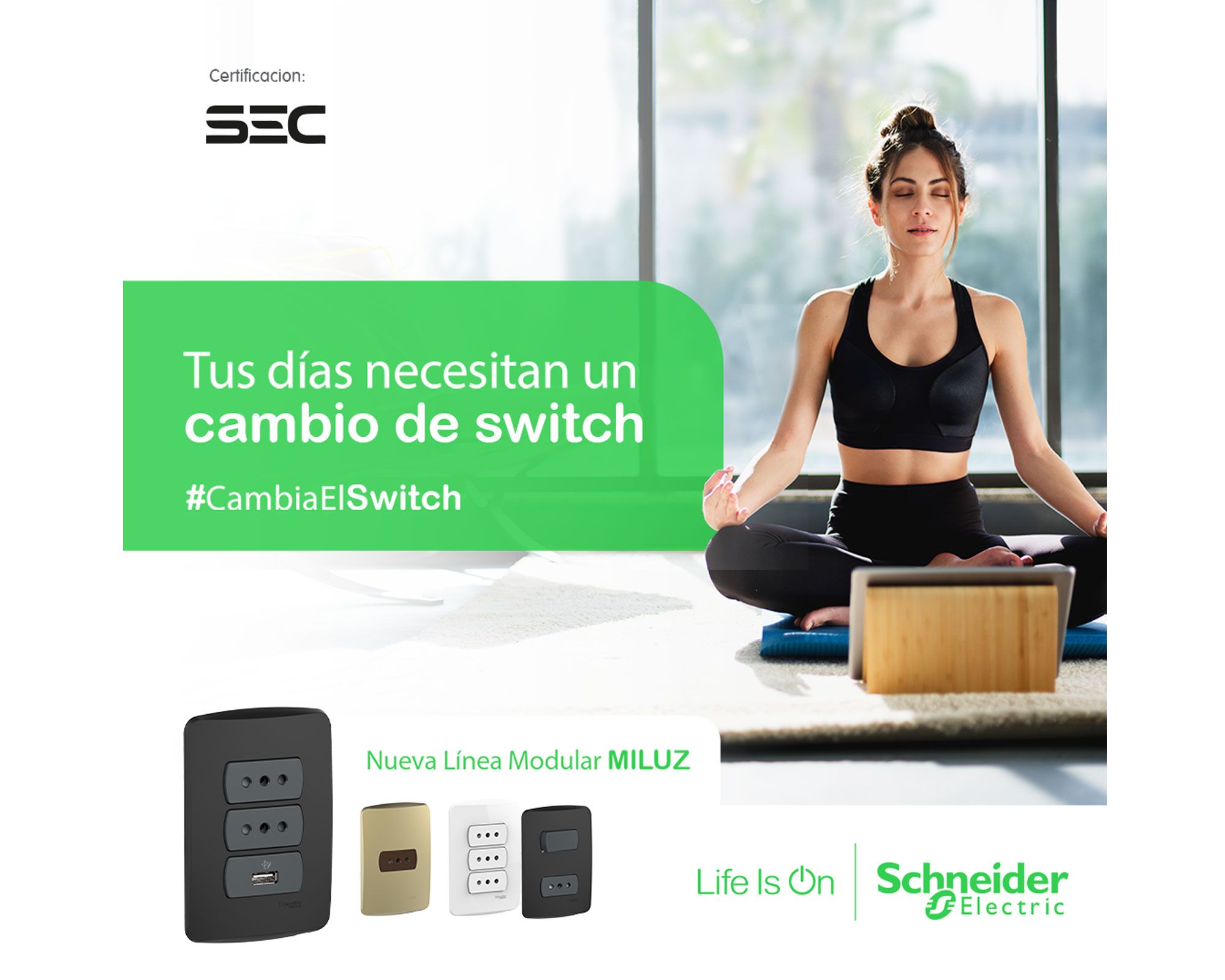 Placa Ciega Miluz Color Dorado Schneider