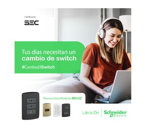 Placa armada tomacorriente doble 2P+T 10A Miluz dorado Schneider