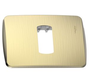 Placa 1 Módulo Miluz metal dorado Schneider
