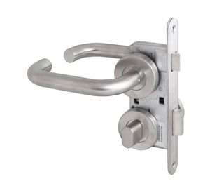 Cerradura embutida manilla baño/dormitorio Marsella gris