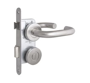 Cerradura embutida manilla baño/dormitorio Marsella gris