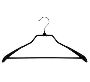 Colgador antideslizante hombreras negro 20x42x3 cm