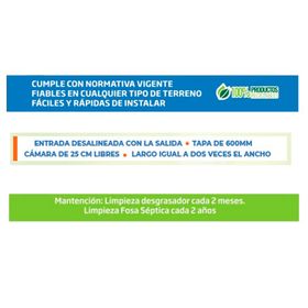 Fosa séptica tricapa 1200 lt