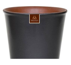 Maceta Zaia 26 cm gris mate