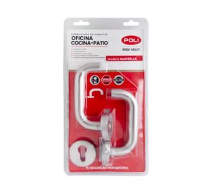 Cerradura embutida manilla oficina/dormitorio Marsella gris